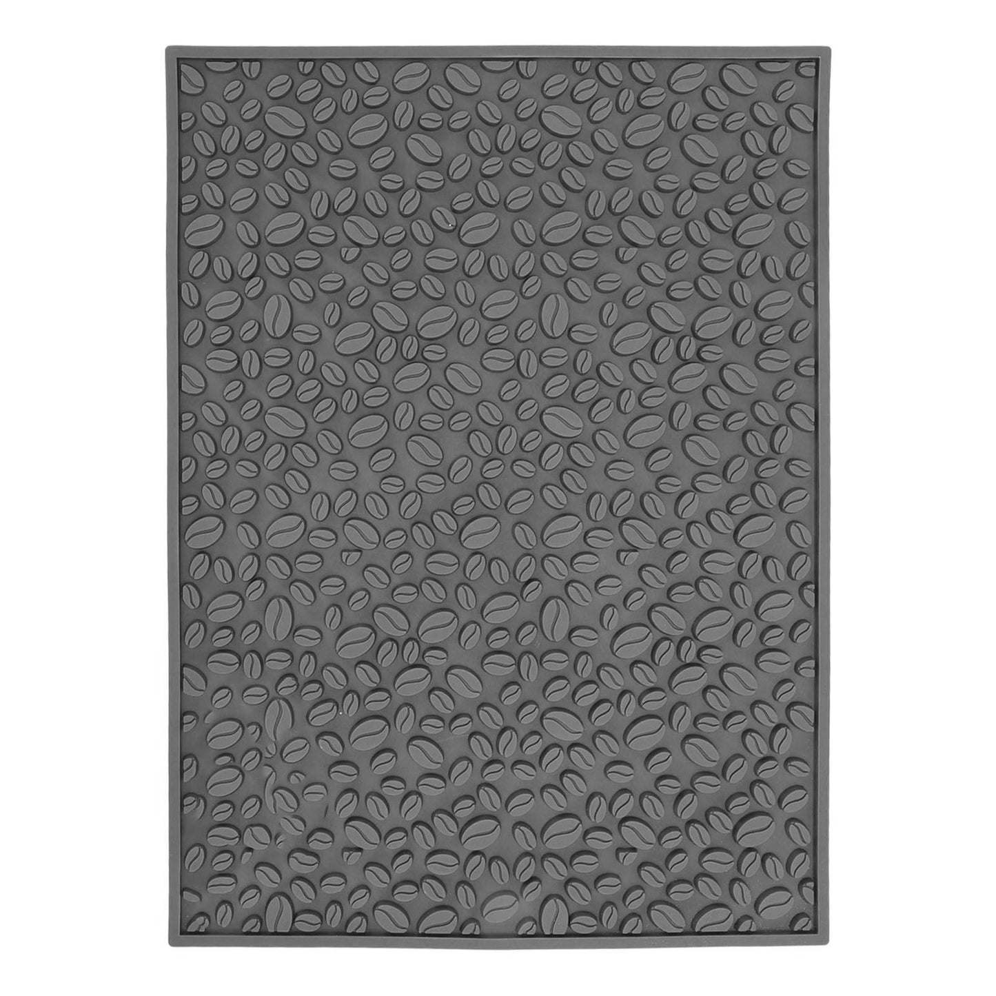 Non Slip Cup Mat Coffee Bean Design Desktop Bar Counter PVC Pad for Water Draining Filtering Grey V1294-YM3118220262914-0421