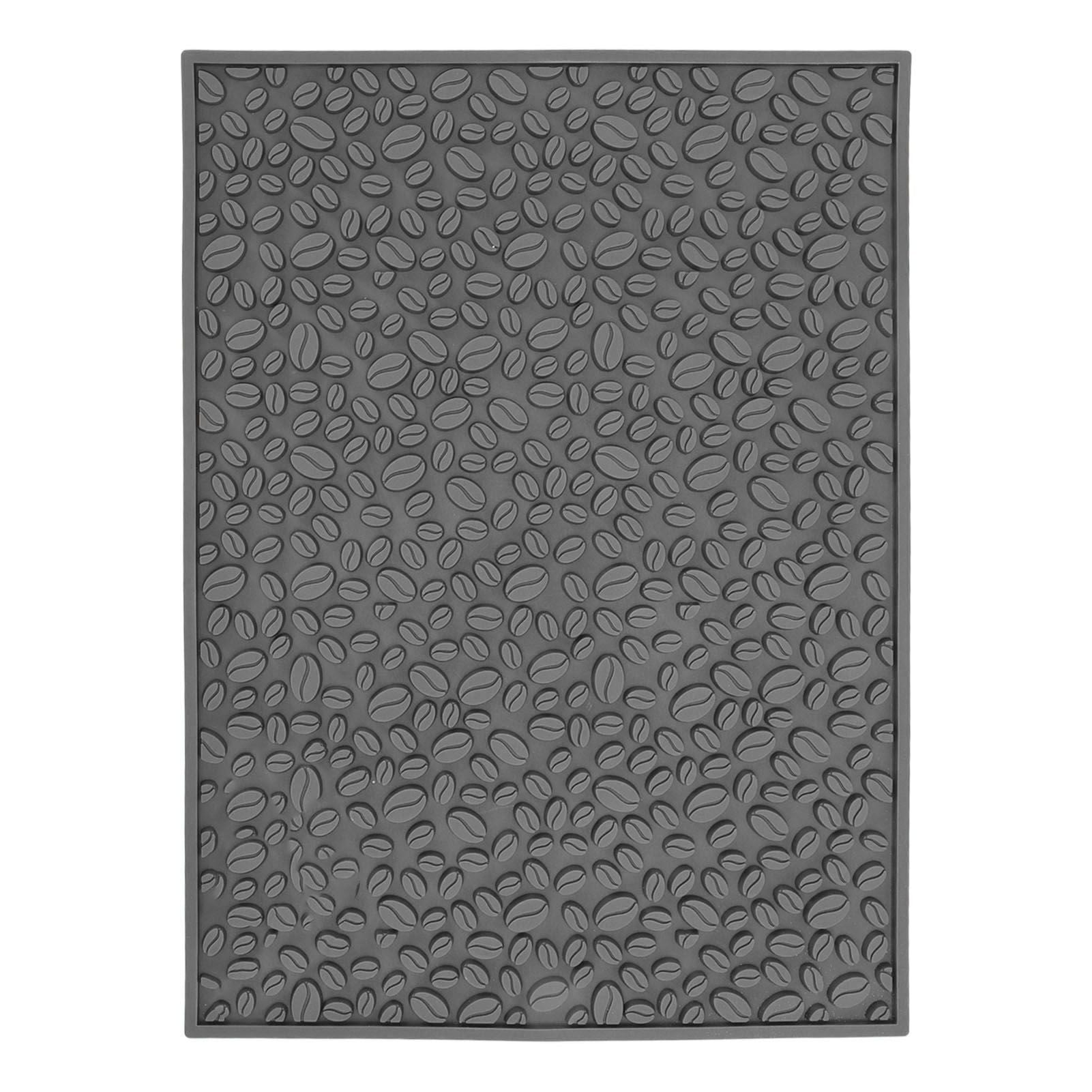 Non Slip Cup Mat Coffee Bean Design Desktop Bar Counter PVC Pad for Water Draining Filtering Grey V1294-YM3118220262914-0421