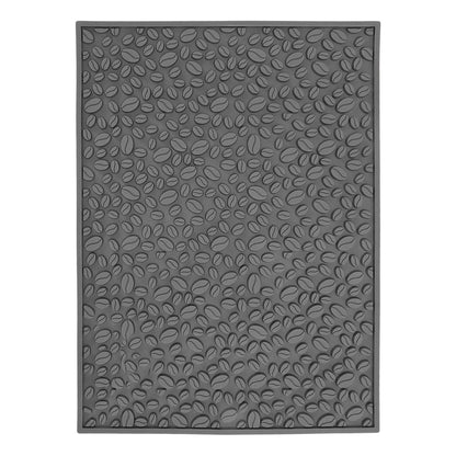 Non Slip Cup Mat Coffee Bean Design Desktop Bar Counter PVC Pad for Water Draining Filtering Grey V1294-YM3118220262914-0421