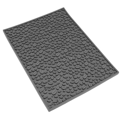 Non Slip Cup Mat Coffee Bean Design Desktop Bar Counter PVC Pad for Water Draining Filtering Grey V1294-YM3118220262914-0421