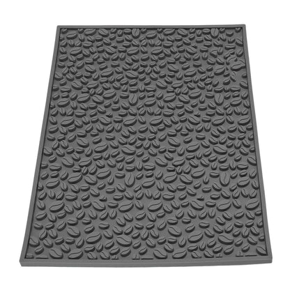 Non Slip Cup Mat Coffee Bean Design Desktop Bar Counter PVC Pad for Water Draining Filtering Grey V1294-YM3118220262914-0421