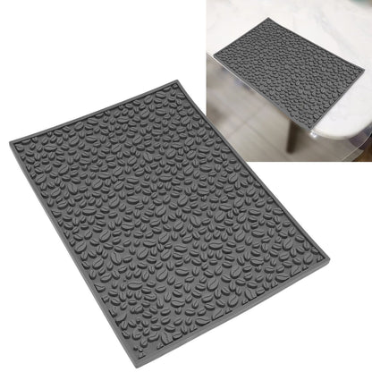 Non Slip Cup Mat Coffee Bean Design Desktop Bar Counter PVC Pad for Water Draining Filtering Grey V1294-YM3118220262914-0421