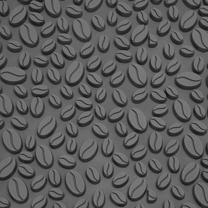 Non Slip Cup Mat Coffee Bean Design Desktop Bar Counter PVC Pad for Water Draining Filtering Grey V1294-YM3118220262914-0421