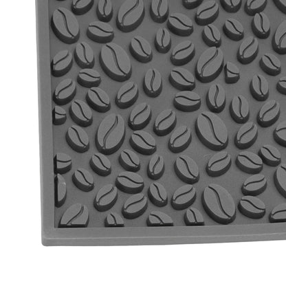 Non Slip Cup Mat Coffee Bean Design Desktop Bar Counter PVC Pad for Water Draining Filtering Grey V1294-YM3118220262914-0421