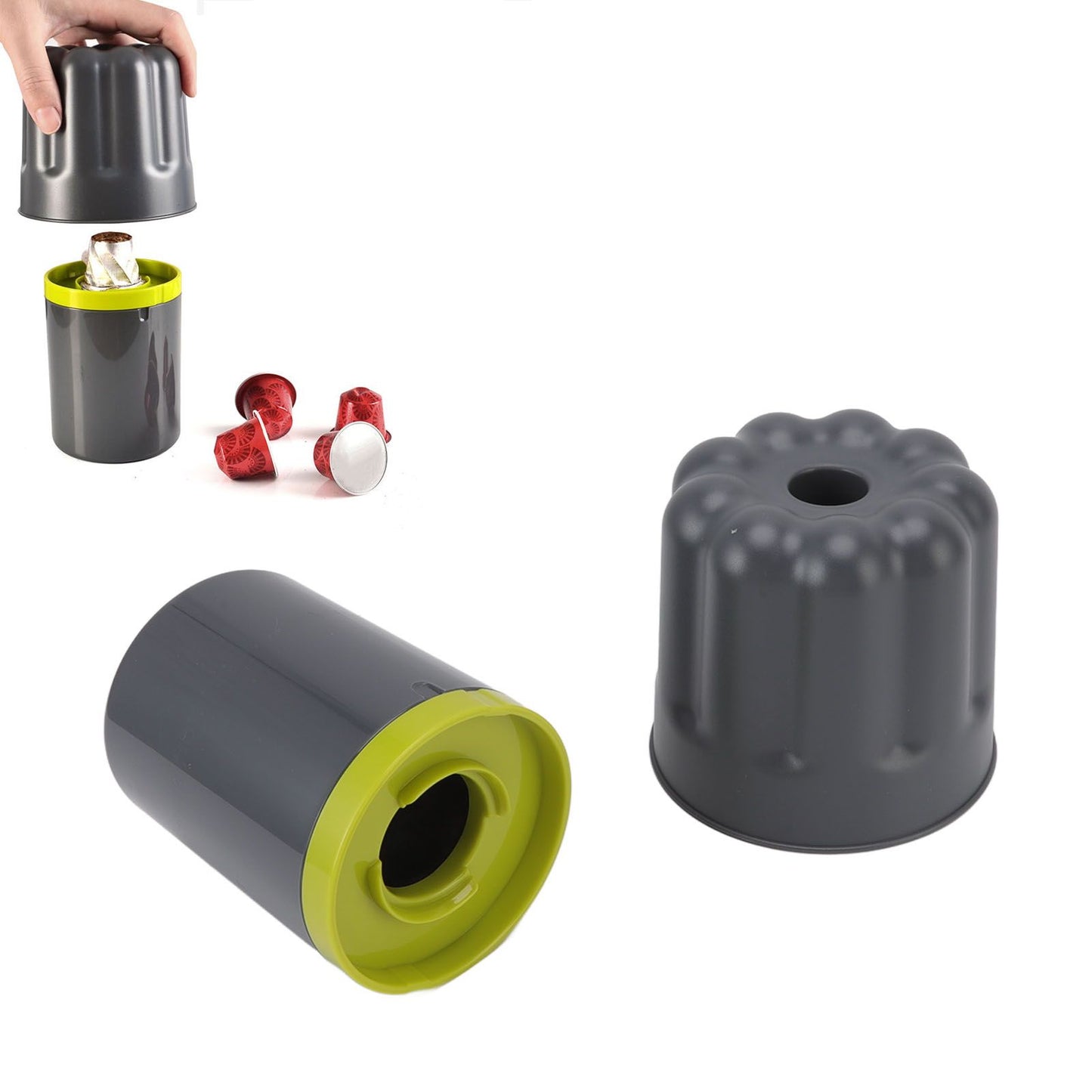 Capsule Coffee Grounds Barrel Powder Slag Bucket Residue Box Push Residue Separation Container Kitchen V1294-YM3118220263211-0421