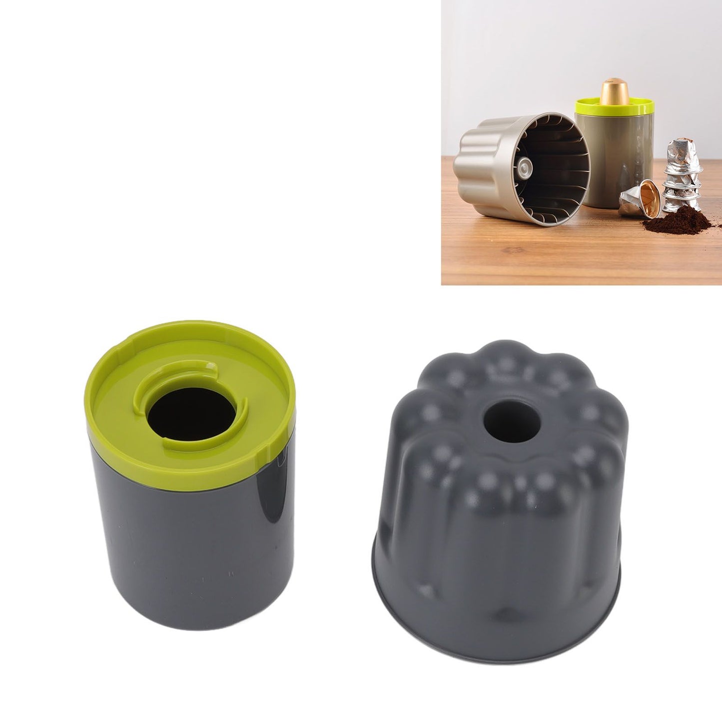 Capsule Coffee Grounds Barrel Powder Slag Bucket Residue Box Push Residue Separation Container Kitchen V1294-YM3118220263211-0421