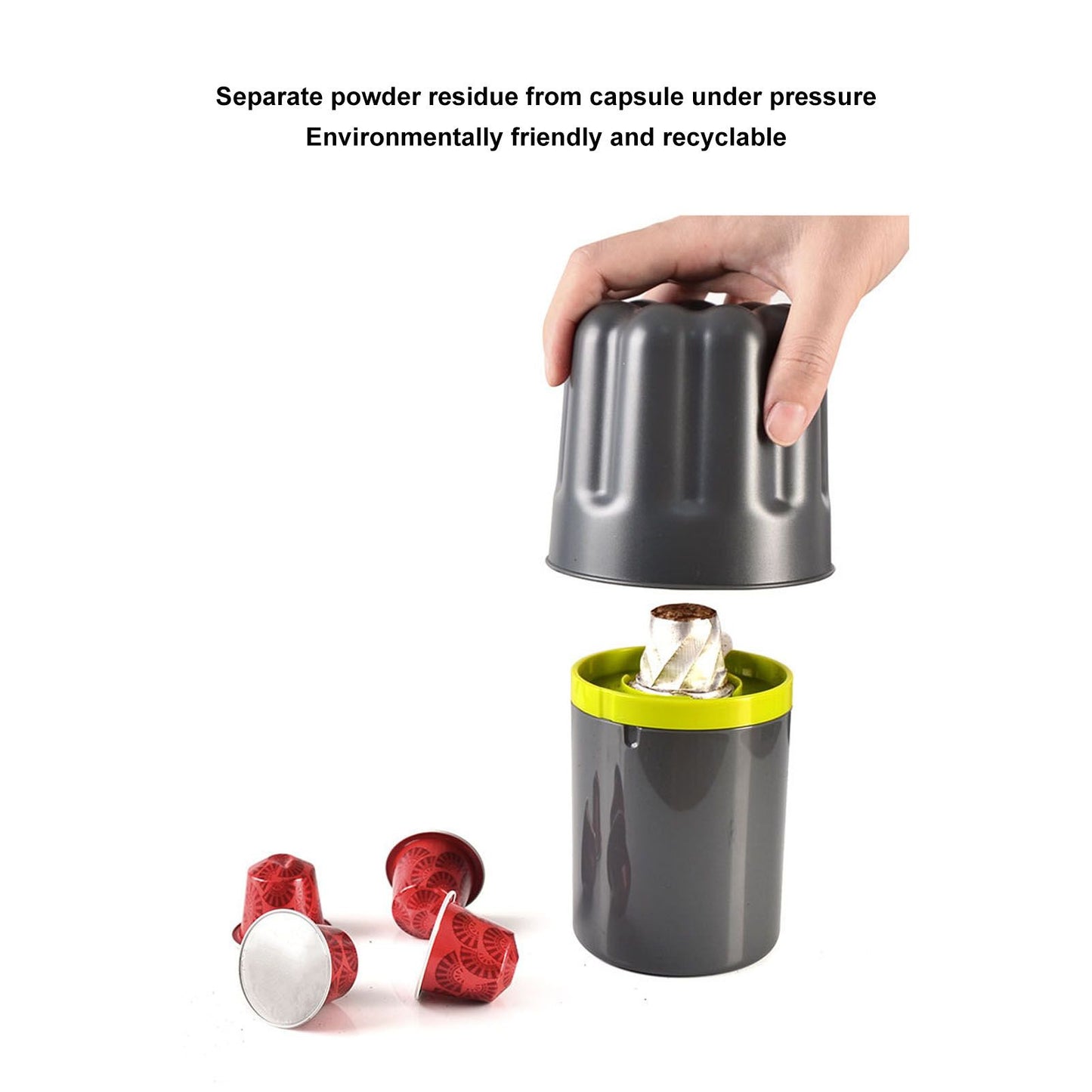 Capsule Coffee Grounds Barrel Powder Slag Bucket Residue Box Push Residue Separation Container Kitchen V1294-YM3118220263211-0421