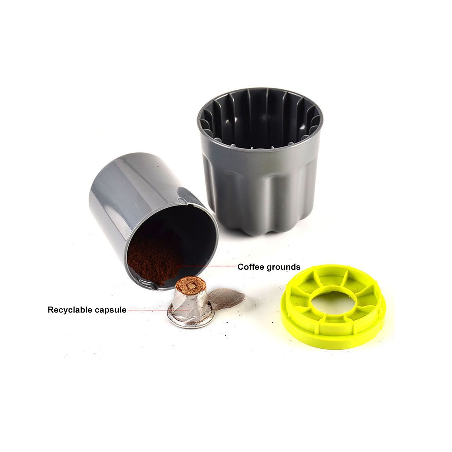 Capsule Coffee Grounds Barrel Powder Slag Bucket Residue Box Push Residue Separation Container Kitchen V1294-YM3118220263211-0421