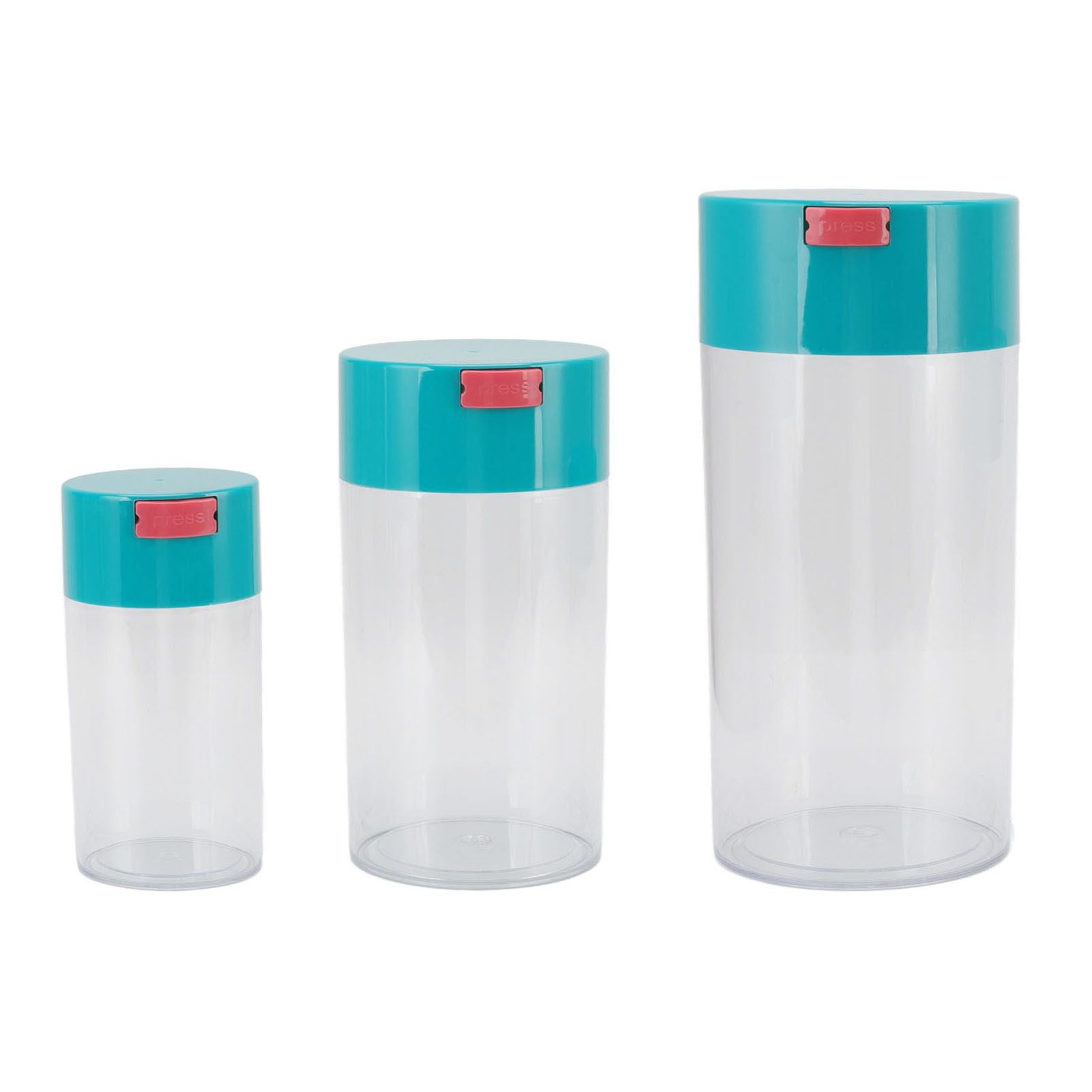 Airtight Jar Set Transparent 2100ml 1100ml 400ml Plastic Vacuum Storage Cans for Dried Fruit Coffee Bean Tea V1294-YM3118220263311-0421
