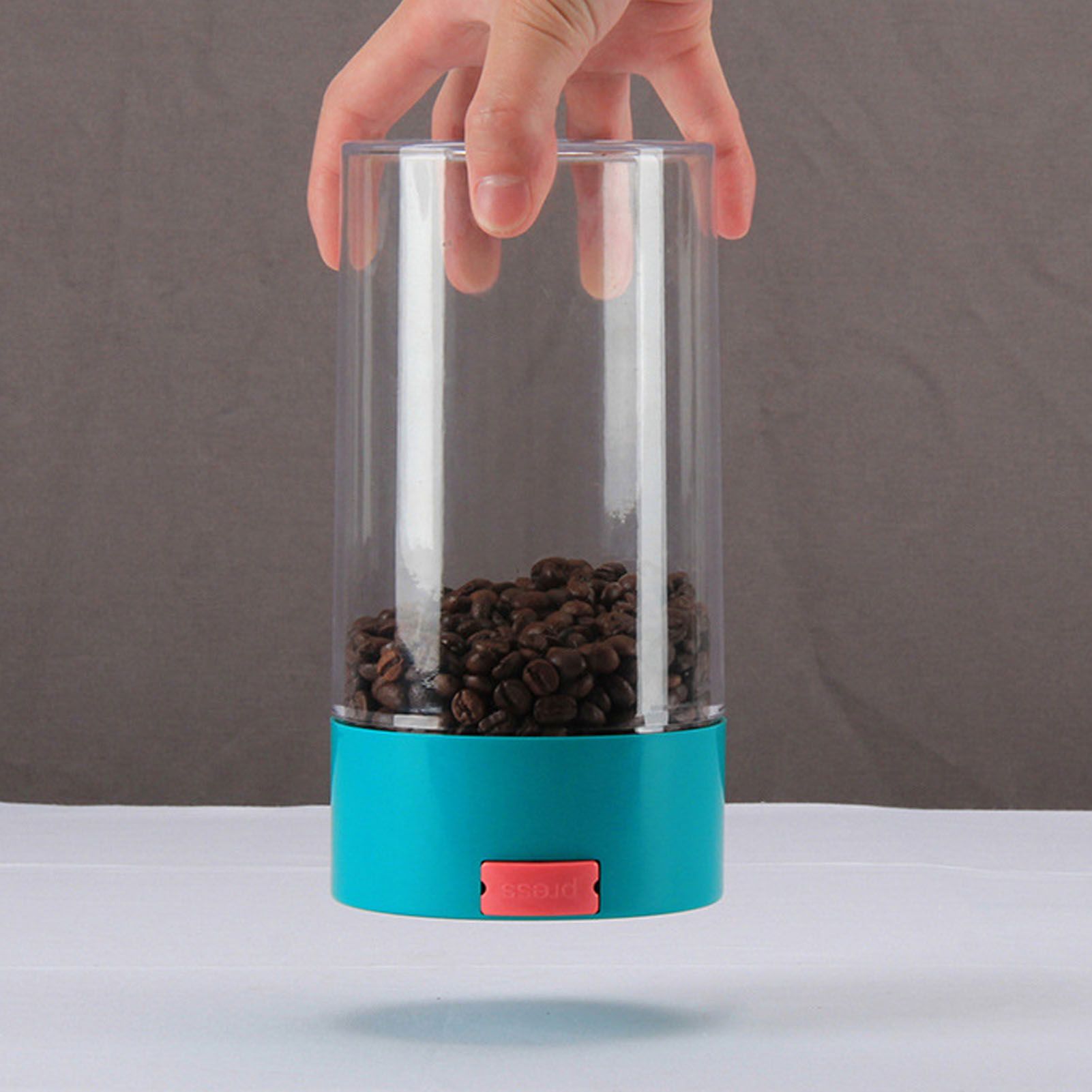 Airtight Jar Set Transparent 2100ml 1100ml 400ml Plastic Vacuum Storage Cans for Dried Fruit Coffee Bean Tea V1294-YM3118220263311-0421