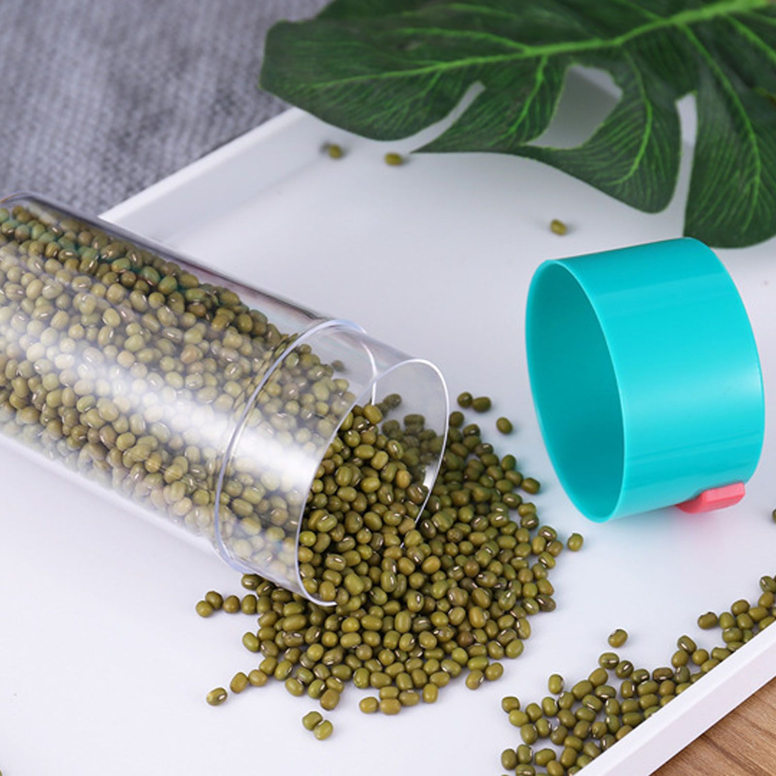 Airtight Jar Set Transparent 2100ml 1100ml 400ml Plastic Vacuum Storage Cans for Dried Fruit Coffee Bean Tea V1294-YM3118220263311-0421