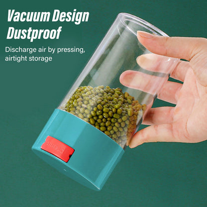Airtight Jar Set Transparent 2100ml 1100ml 400ml Plastic Vacuum Storage Cans for Dried Fruit Coffee Bean Tea V1294-YM3118220263311-0421