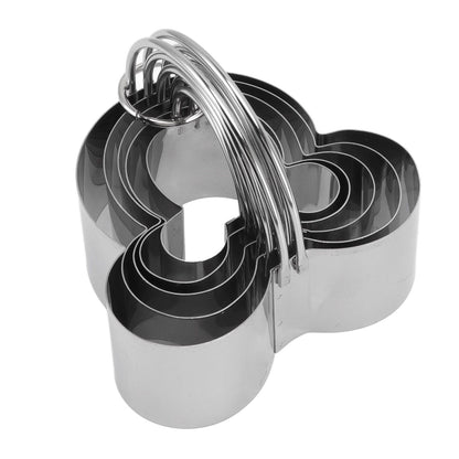 5Pcs Stainless Steel Biscuit Cutter Set Removable Easy Release Professional Cookie Cutter Set with Handle for V1294-YM3118220266811-0421