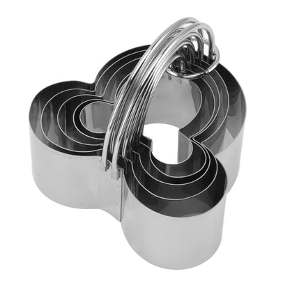 5Pcs Stainless Steel Biscuit Cutter Set Removable Easy Release Professional Cookie Cutter Set with Handle for V1294-YM3118220266811-0421