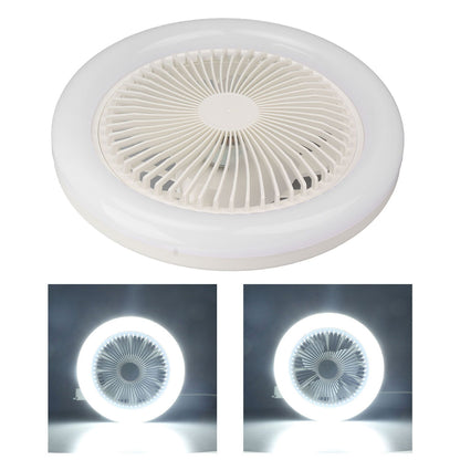 9.8in LED Ceiling Fan Light Quiet 3 Gears Ceiling Fan with E27 Lamp for Living Room 86-265V White V1294-YM3119220141711-0421