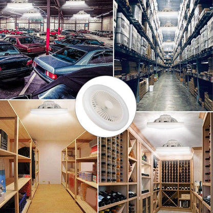 9.8in LED Ceiling Fan Light Quiet 3 Gears Ceiling Fan with E27 Lamp for Living Room 86-265V White V1294-YM3119220141711-0421