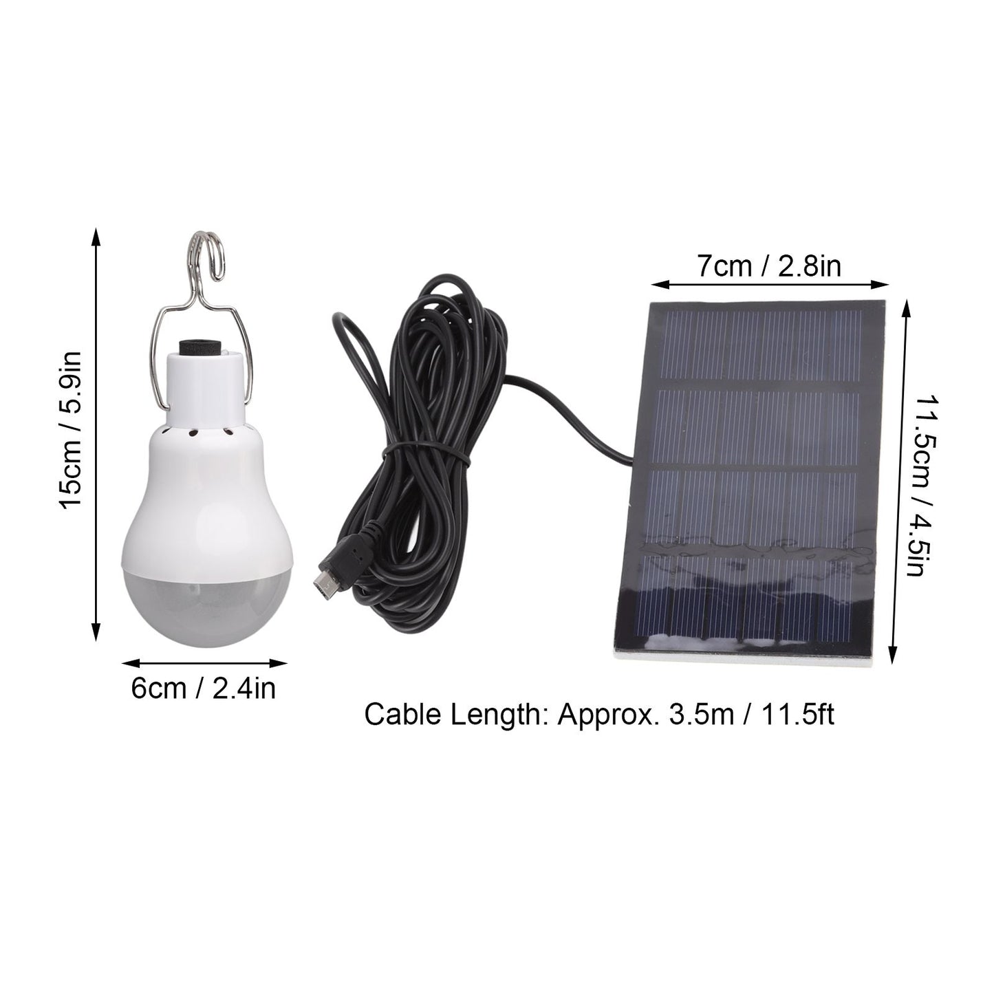 Portable Solar LED Light Bulb Rechargeable Solar Light Bulb for Outdoor Hiking Fishing Camping Tent V1294-YM3119220142011-0421
