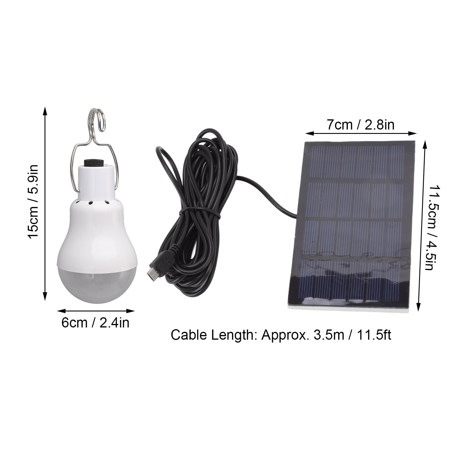 Portable Solar LED Light Bulb Rechargeable Solar Light Bulb for Outdoor Hiking Fishing Camping Tent V1294-YM3119220142011-0421