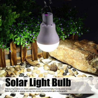 Portable Solar LED Light Bulb Rechargeable Solar Light Bulb for Outdoor Hiking Fishing Camping Tent V1294-YM3119220142011-0421