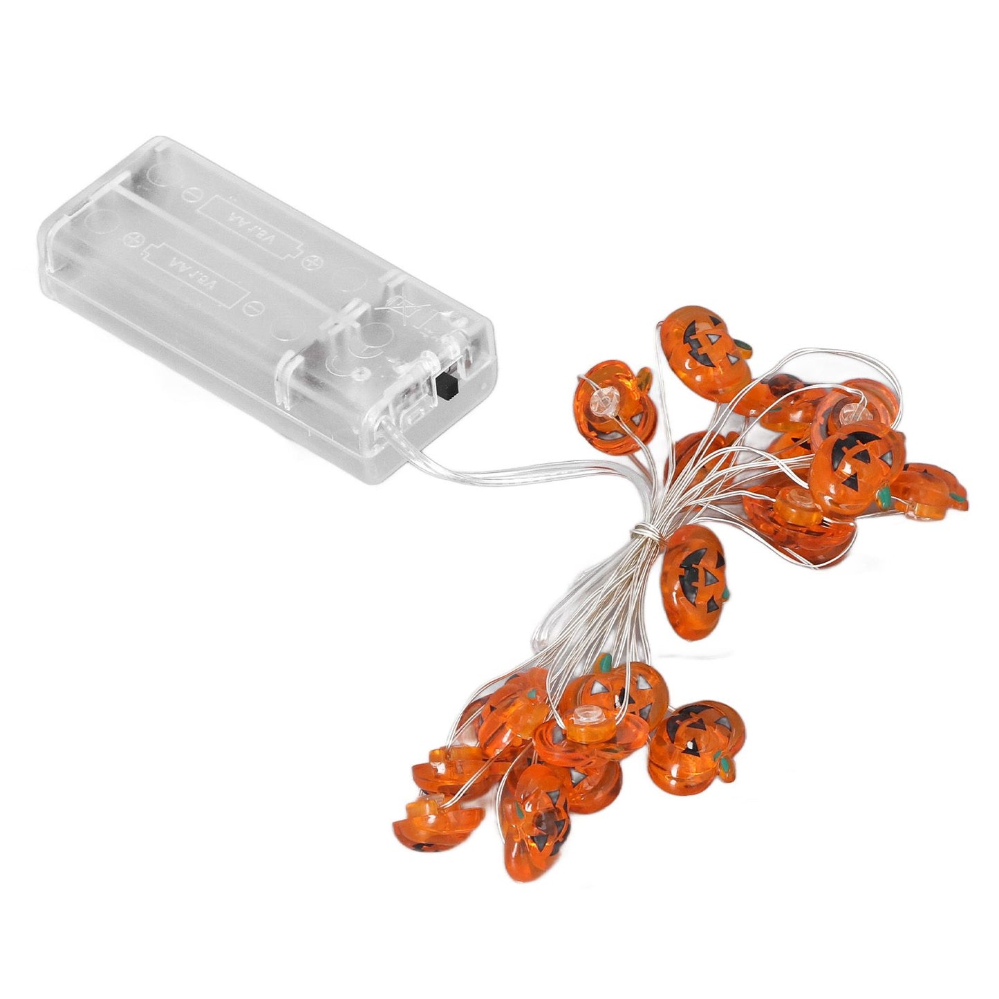 Pumpkin Lights String 2m Long 20pcs LED Copper Wire DIY Battery Powered Decorative Halloween Decor for Indoor V1294-YM3119220142911-0421