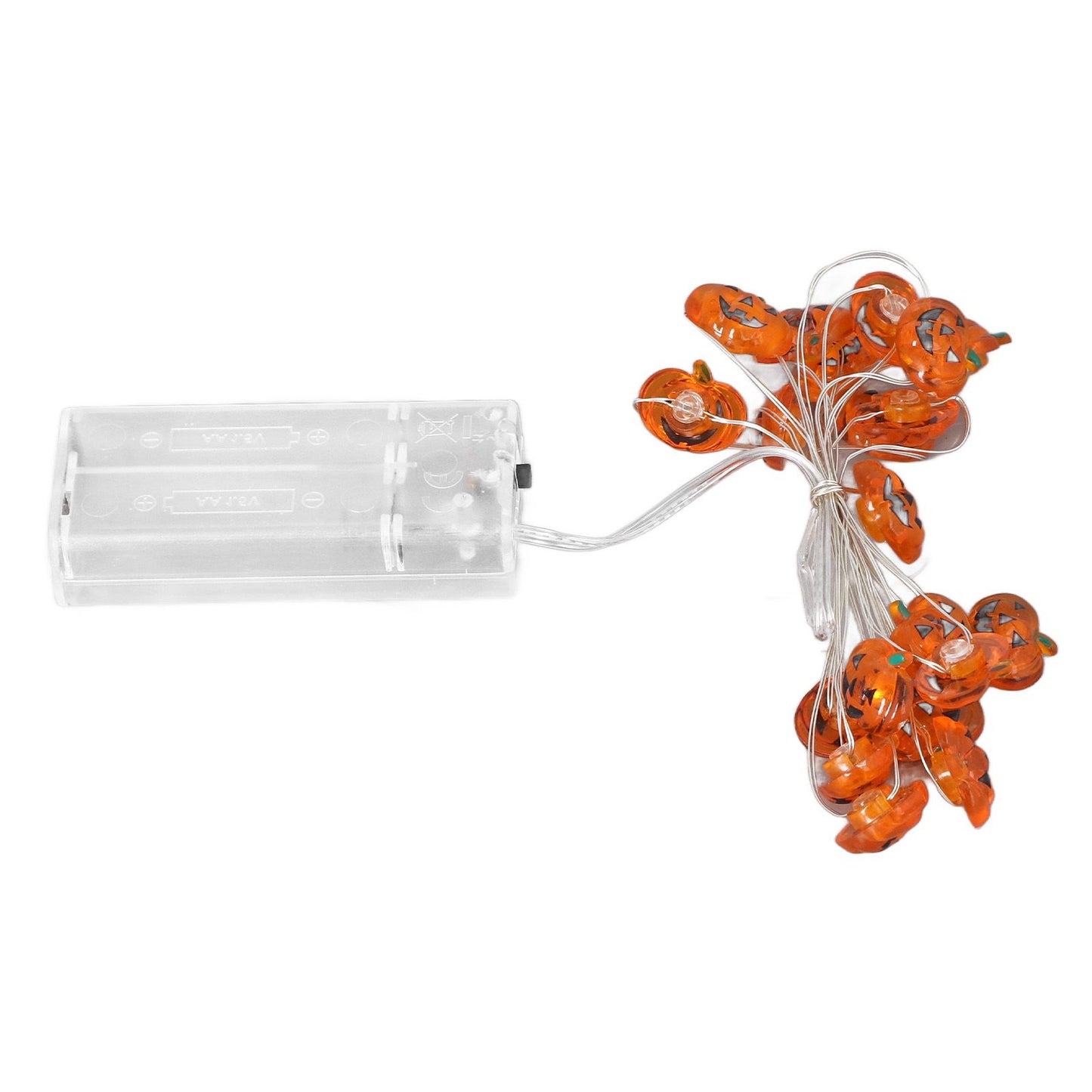 Pumpkin Lights String 2m Long 20pcs LED Copper Wire DIY Battery Powered Decorative Halloween Decor for Indoor V1294-YM3119220142911-0421
