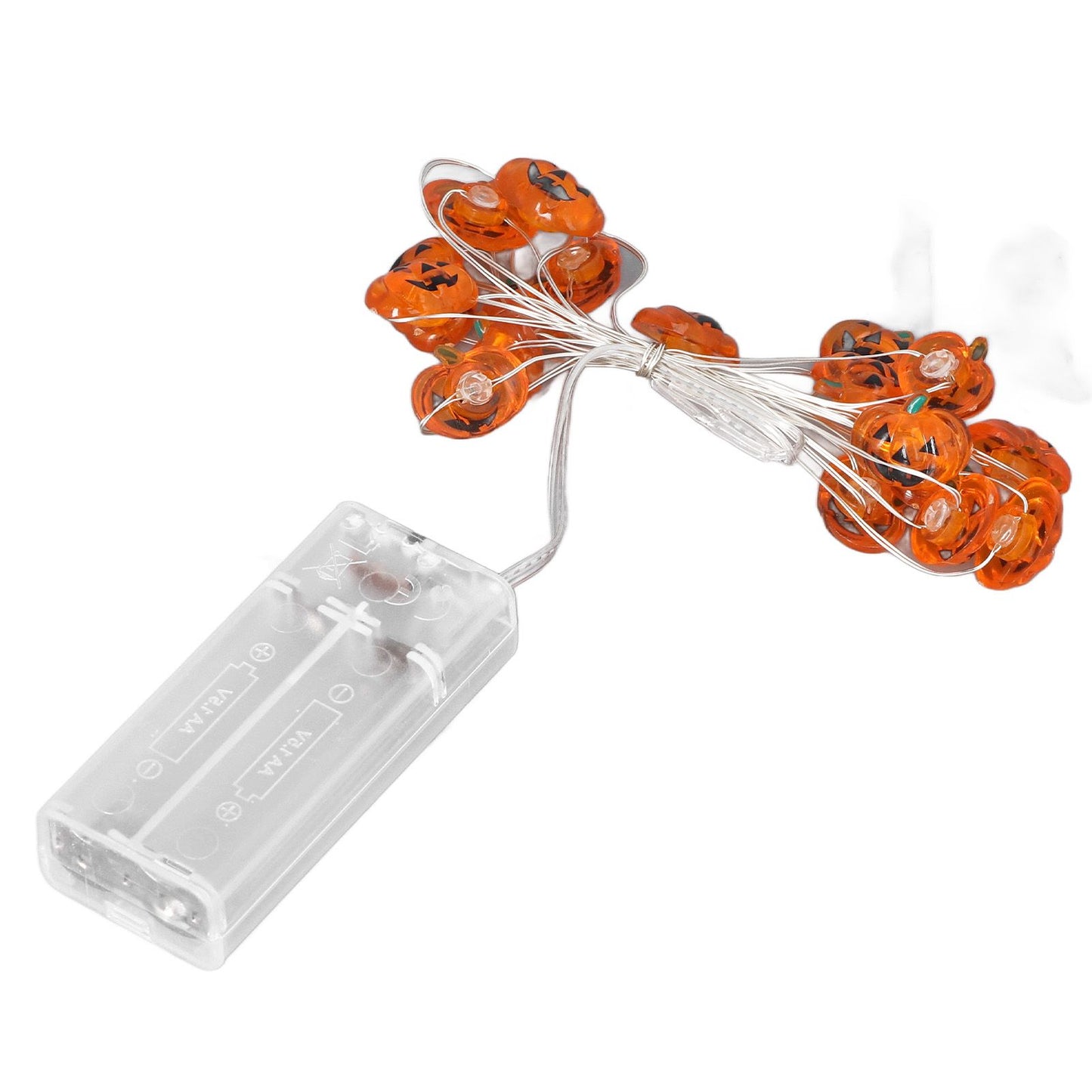 Pumpkin Lights String 2m Long 20pcs LED Copper Wire DIY Battery Powered Decorative Halloween Decor for Indoor V1294-YM3119220142911-0421