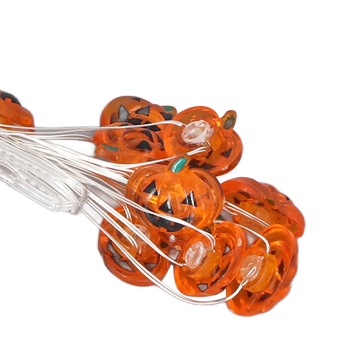 Pumpkin Lights String 2m Long 20pcs LED Copper Wire DIY Battery Powered Decorative Halloween Decor for Indoor V1294-YM3119220142911-0421