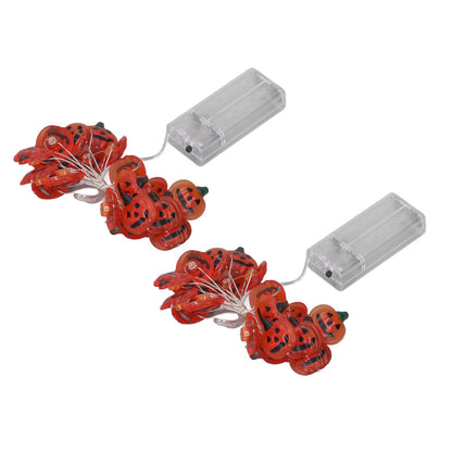 2sets Pumpkin Lights String 2 Meters 20 Lights Waterproof Portable Plastic Plug Free Halloween Lights for V1294-YM3119220144811-0421