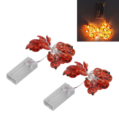 2sets Pumpkin Lights String 2 Meters 20 Lights Waterproof Portable Plastic Plug Free Halloween Lights for V1294-YM3119220144811-0421