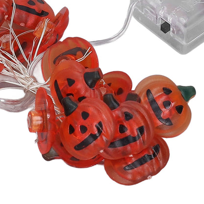2sets Pumpkin Lights String 2 Meters 20 Lights Waterproof Portable Plastic Plug Free Halloween Lights for V1294-YM3119220144811-0421