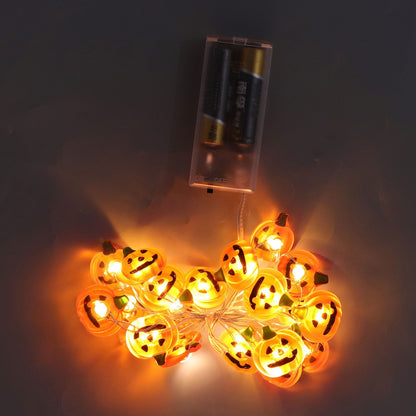 2sets Pumpkin Lights String 2 Meters 20 Lights Waterproof Portable Plastic Plug Free Halloween Lights for V1294-YM3119220144811-0421