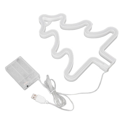 Christmas Neon Sign Christmas Tree Shape Neon Light USB Decorative Night Light for Desk Wall Display V1294-YM3119220144911-0421