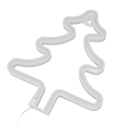 Christmas Neon Sign Christmas Tree Shape Neon Light USB Decorative Night Light for Desk Wall Display V1294-YM3119220144911-0421