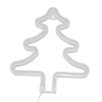 Christmas Neon Sign Christmas Tree Shape Neon Light USB Decorative Night Light for Desk Wall Display V1294-YM3119220144911-0421