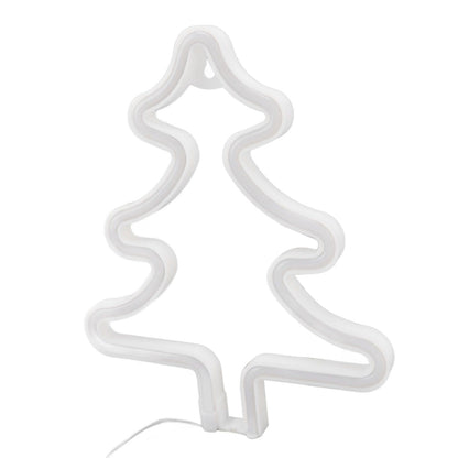 Christmas Neon Sign Christmas Tree Shape Neon Light USB Decorative Night Light for Desk Wall Display V1294-YM3119220144911-0421