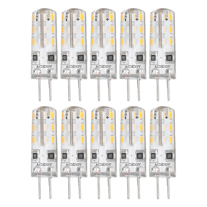 10 Pcs G4 LED Bulbs Bi Pin Base Silicone Warm White 3000K 1.5W AC220V 110LM Landscape Bulbs Replacement V1294-YM3119220145711-0421