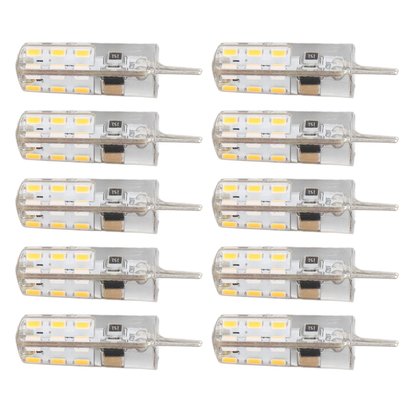 10 Pcs G4 LED Bulbs Bi Pin Base Silicone Warm White 3000K 1.5W AC220V 110LM Landscape Bulbs Replacement V1294-YM3119220145711-0421