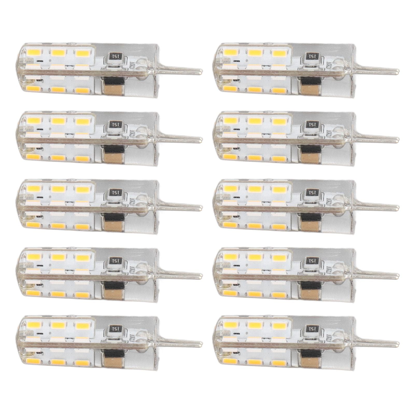 10 Pcs G4 LED Bulbs Bi Pin Base Silicone Warm White 3000K 1.5W AC220V 110LM Landscape Bulbs Replacement V1294-YM3119220145711-0421