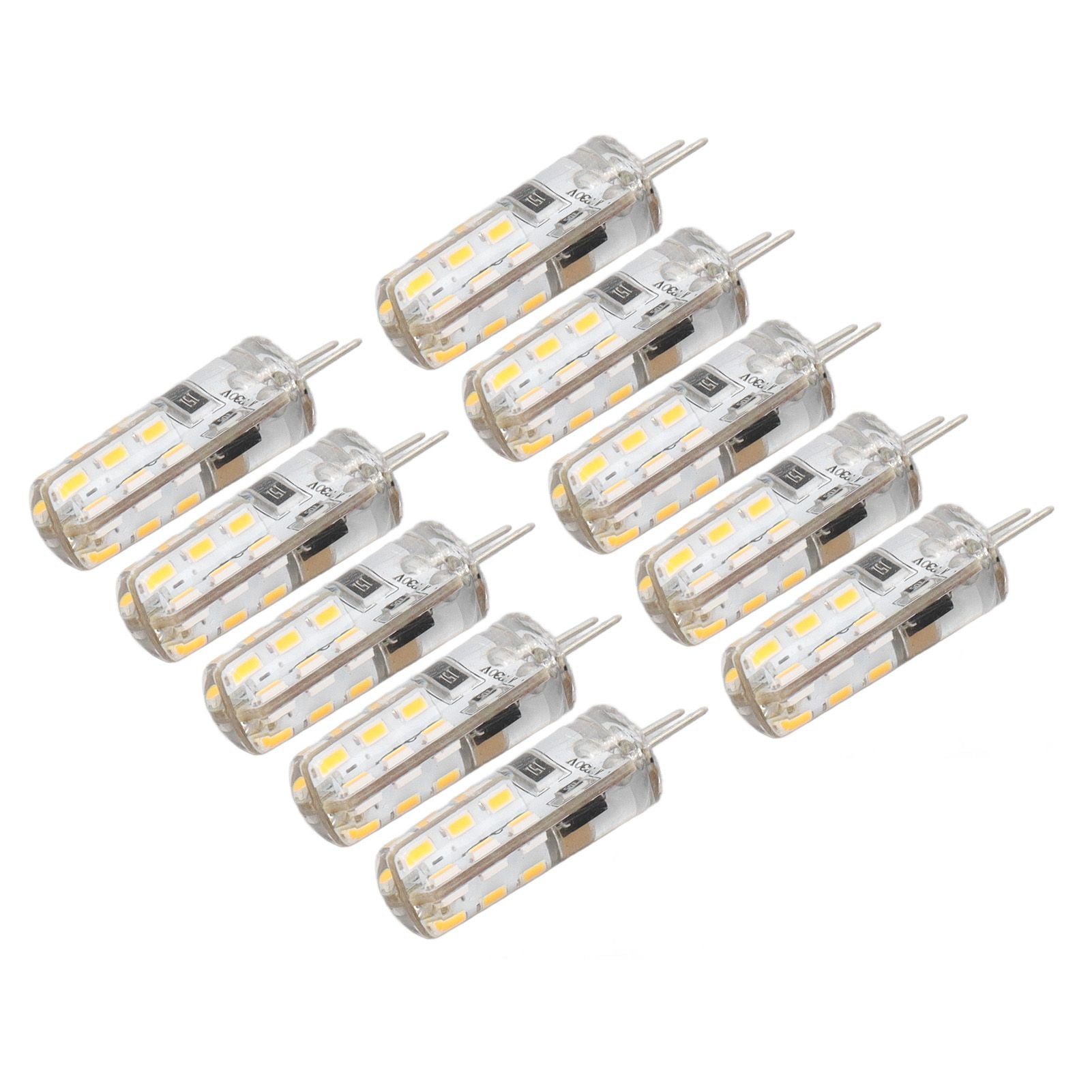 10 Pcs G4 LED Bulbs Bi Pin Base Silicone Warm White 3000K 1.5W AC220V 110LM Landscape Bulbs Replacement V1294-YM3119220145711-0421