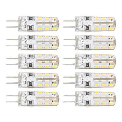 10 Pcs G4 LED Bulbs Bi Pin Base Silicone Warm White 3000K 1.5W AC220V 110LM Landscape Bulbs Replacement V1294-YM3119220145711-0421
