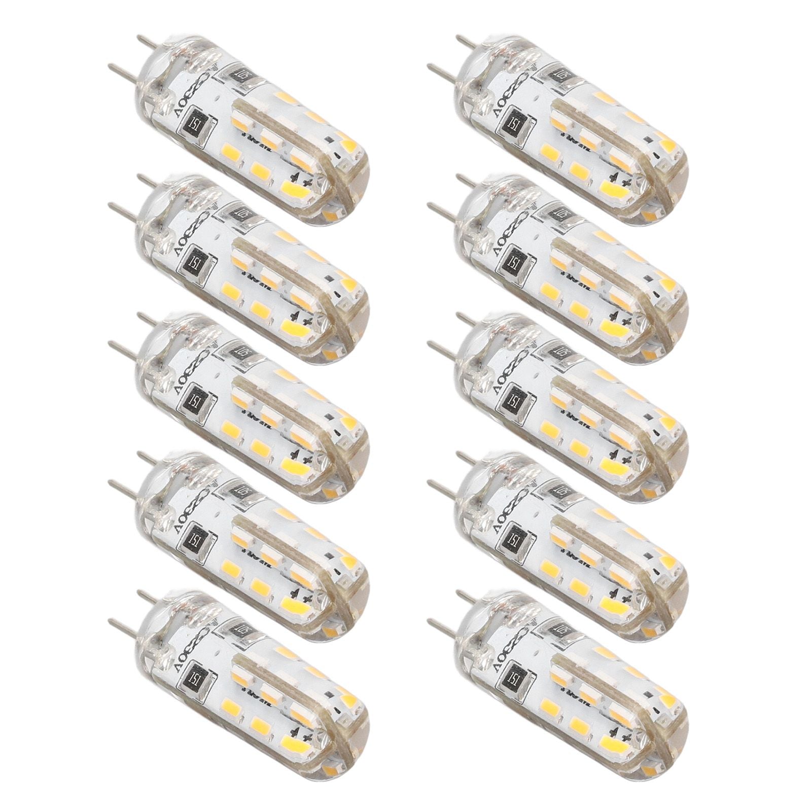 10 Pcs G4 LED Bulbs Bi Pin Base Silicone Warm White 3000K 1.5W AC220V 110LM Landscape Bulbs Replacement V1294-YM3119220145711-0421