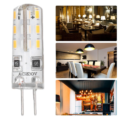 10 Pcs G4 LED Bulbs Bi Pin Base Silicone Warm White 3000K 1.5W AC220V 110LM Landscape Bulbs Replacement V1294-YM3119220145711-0421