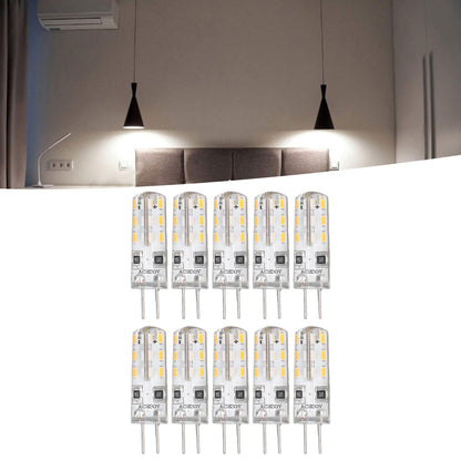 10 Pcs G4 LED Bulbs Bi Pin Base Silicone Warm White 3000K 1.5W AC220V 110LM Landscape Bulbs Replacement V1294-YM3119220145711-0421