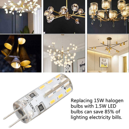 10 Pcs G4 LED Bulbs Bi Pin Base Silicone Warm White 3000K 1.5W AC220V 110LM Landscape Bulbs Replacement V1294-YM3119220145711-0421