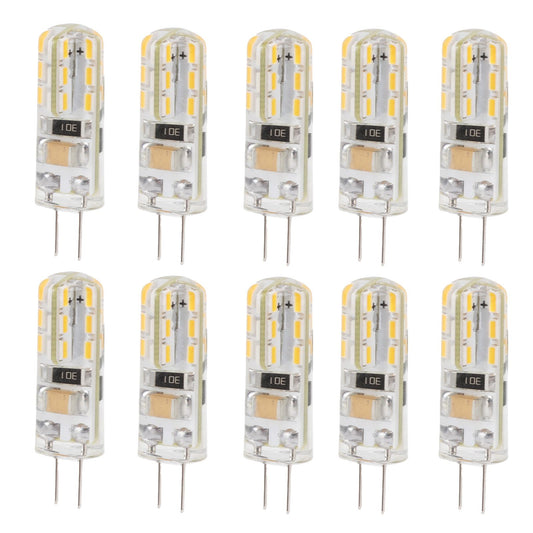 10pcs G4 LED Bulb Double Feet Base 1.5W AC110V 110LM Silicone Light Bulb for Landscape Lighting Courtyard V1294-YM3119220145811-0421