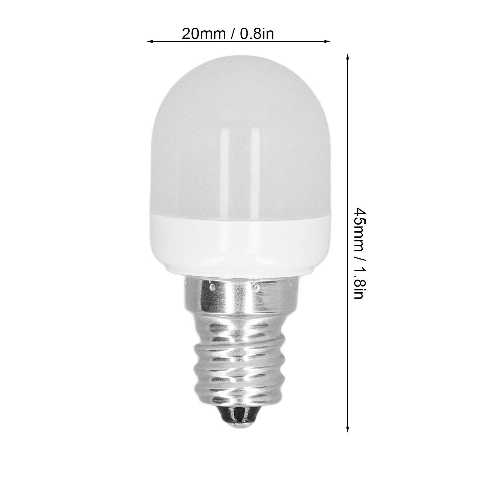 5Pcs Ceiling Light Bulbs 1.5W High Temp Resistant White 75 Luminous Flux E12 Base LED Bulbs for Office V1294-YM3119220145912-0421