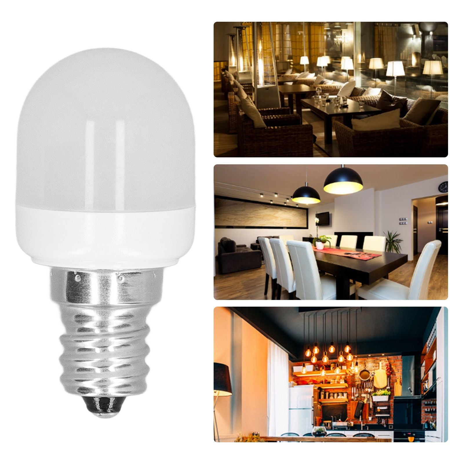 5pcs Light Bulbs E12 Thread Soft Light 1.5W 75LM LED Light Bulbs for Desk Lamp Ceiling Fan Lamp Wall Lamp V1294-YM3119220146012-0421