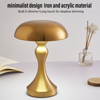 Table Lamp Rechargeable Mushroom Shape 3 Speed Color Temperature Touch Stepless Dimming Night Light for Home V1294-YM3119220146311-0421