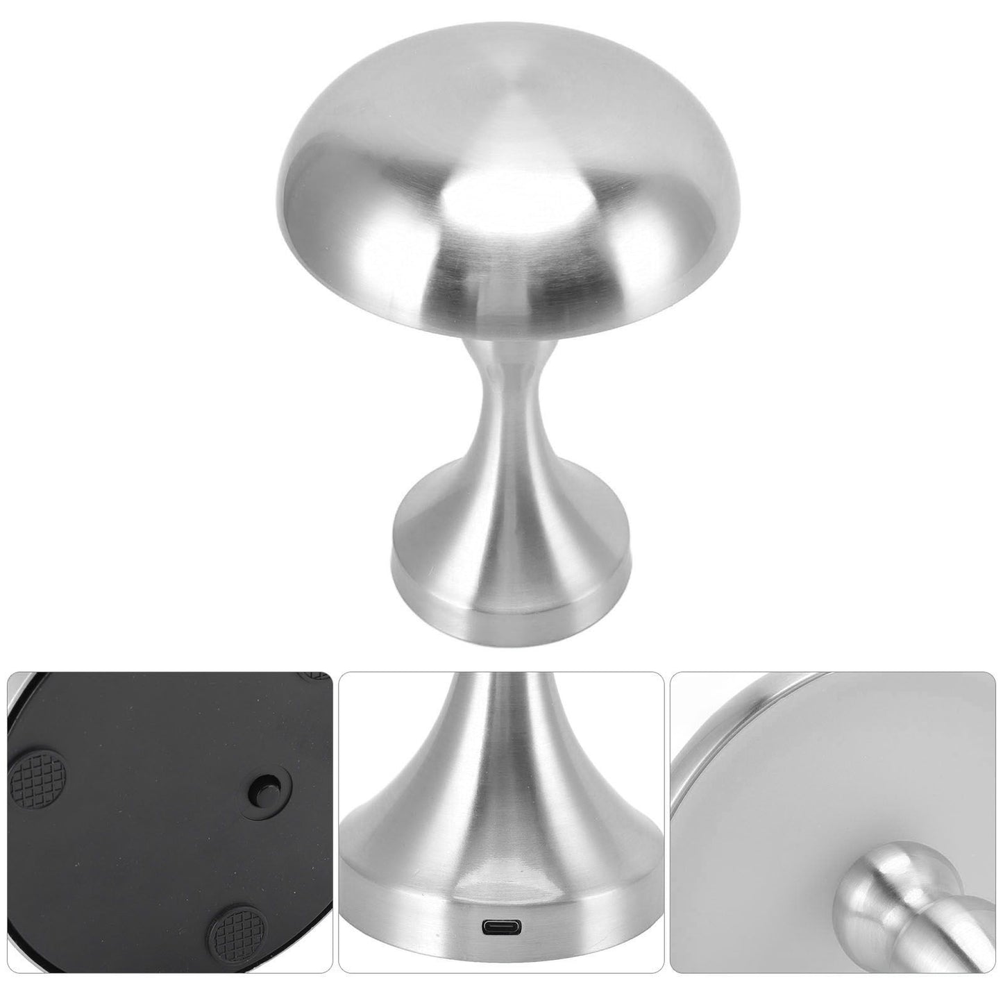 Table Lamp Rechargeable Mushroom Shape 3 Speed Color Temperature Touch Stepless Dimming Night Light for Home V1294-YM3119220146312-0421