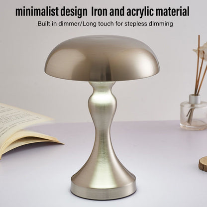 Table Lamp Rechargeable Mushroom Shape 3 Speed Color Temperature Touch Stepless Dimming Night Light for Home V1294-YM3119220146312-0421